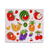BAYBEE Fruits Wooden Puzzle for 36 to 180 Months Beige Red