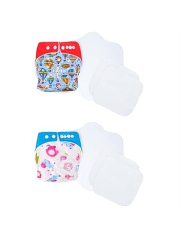 AmBaby New Born Washable and Reusable Hosiery Cotton Cloth Diapers Nappies Langot 0 to 6 Months Soli