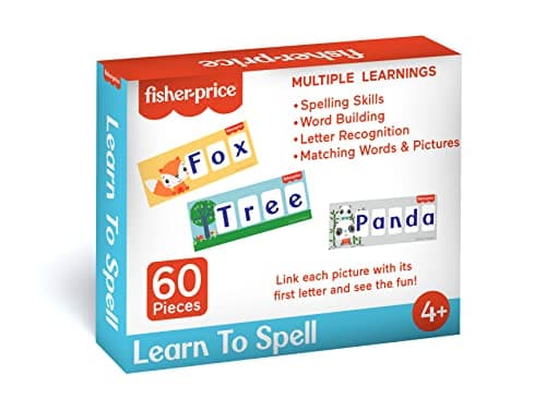 Fisher Price Learn to Spell Puzzles 60 Pieces 3 4 5 Letter Spelling Puzzles for Kids Age 4 Years and