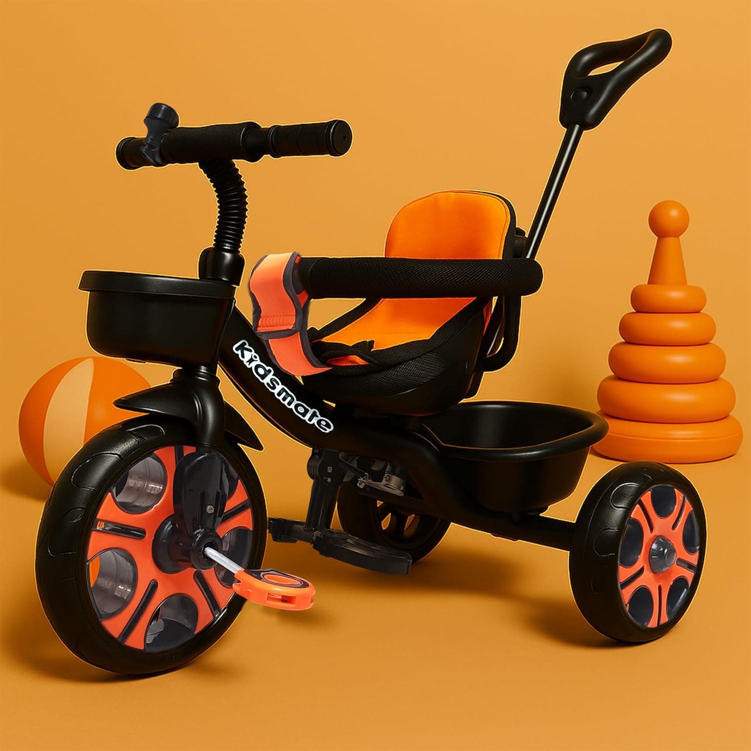 Kidsmate Thunder KidsBike with Safety Rail & Basket
