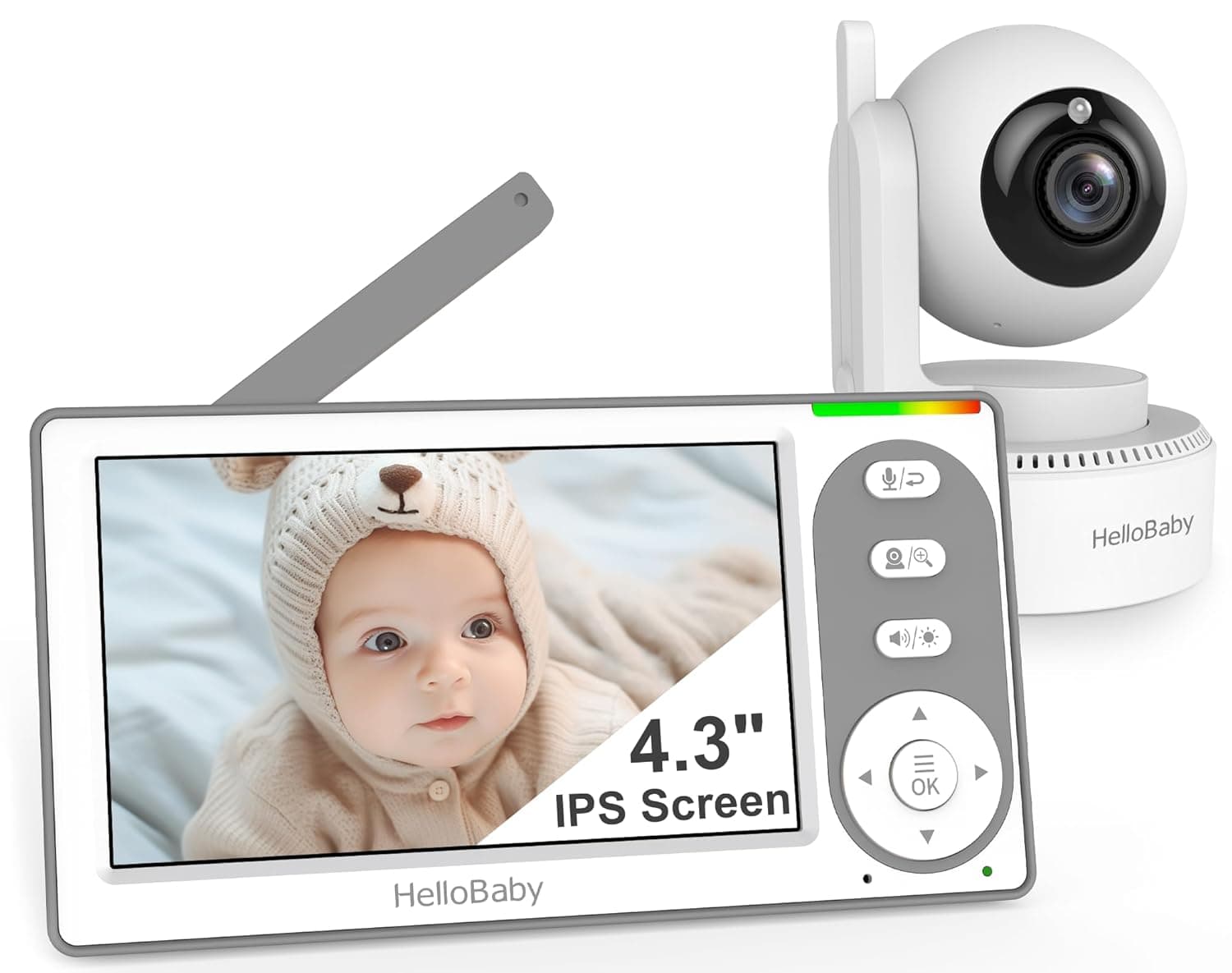 HelloBaby 4.3'' Video Baby Monitor with Night Vision