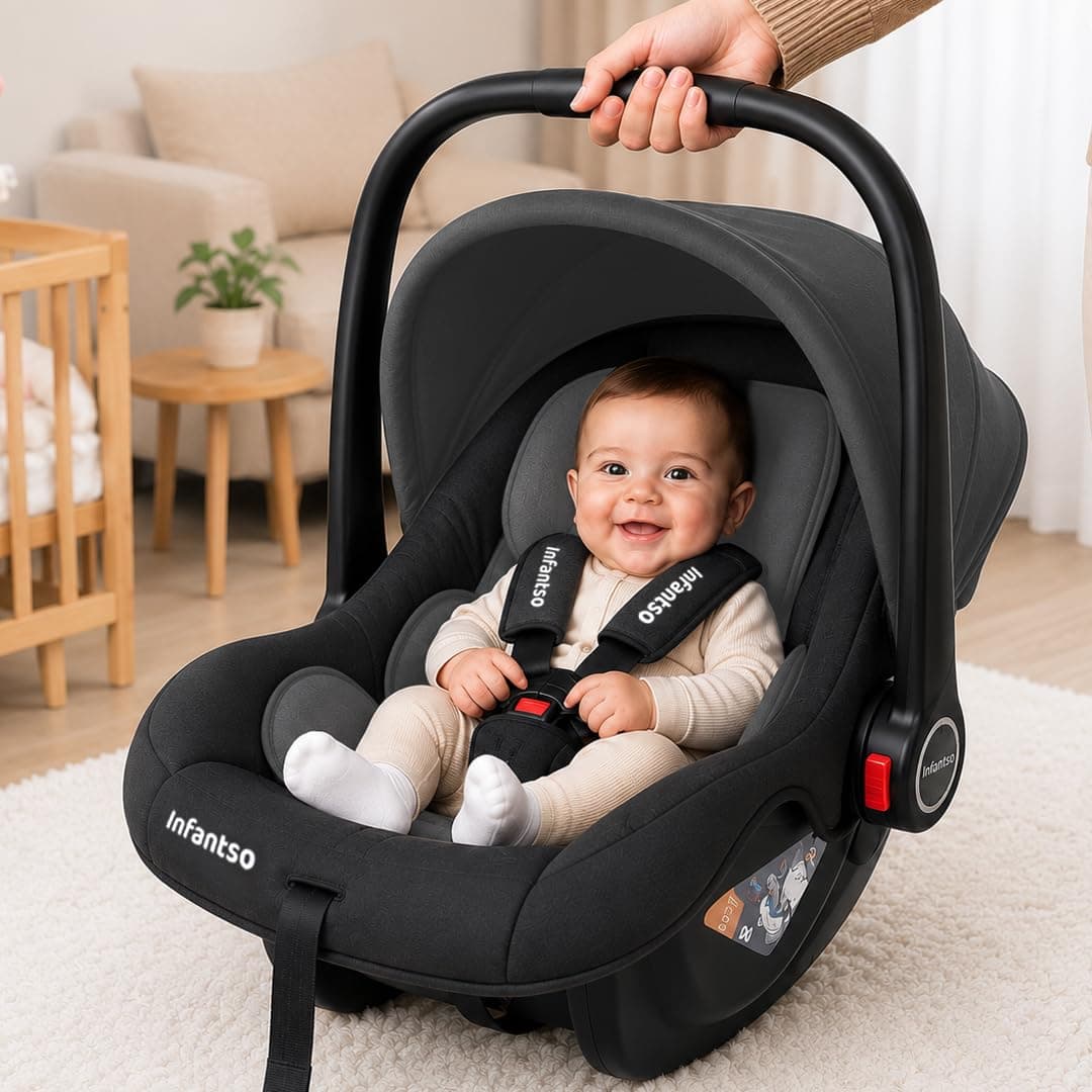 Infantso 4-in-1 Baby Carry Cot, Car Seat & Rocker (ECE R44/04) – 0-15 Months, Upto 13kg