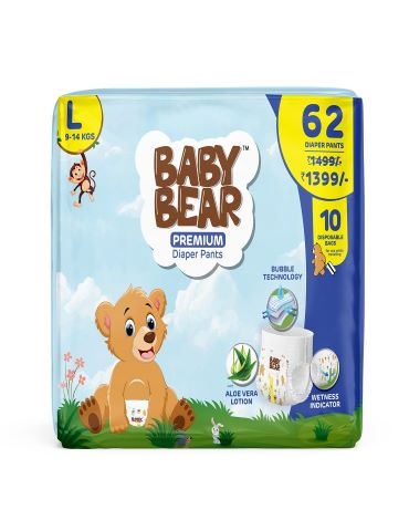 Baby Bear Premium Diaper Pants Cottony Soft and rash free with Wetness Indicator