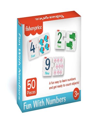 Fisher Price Fun with Numbers Puzzle 50 Pieces Numbers Matching Puzzle for Kids Age 3 Years and Above