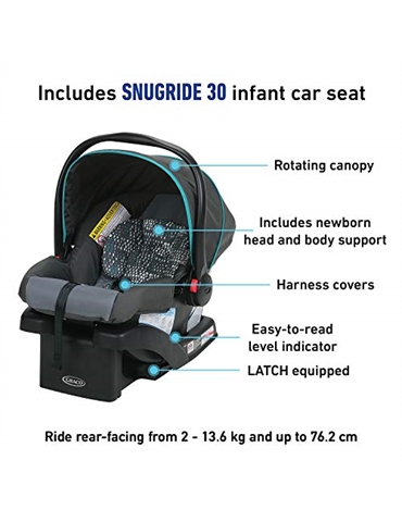 graco literider lx baby stroller  car seat travel system  lightweight pram  snugride 30 baby car seat  rille