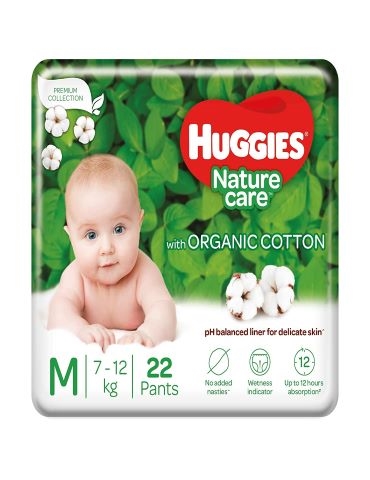 Huggies Nature Care Pants Medium M Size Baby Diaper Pants