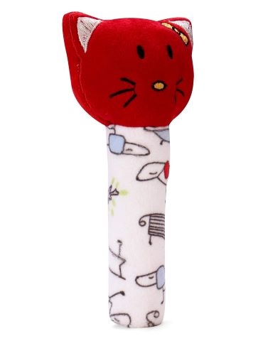 Pikipo Kitty Face Rattle Cum Soft Toy