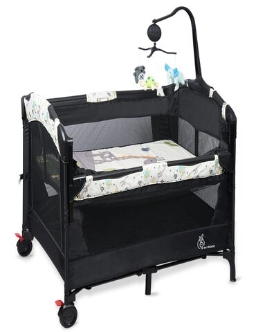 R for Rabbit Hide and Seek Plus Convertible Bedside Baby Cot