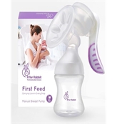 R for Rabbit First Feed Manual Breast Pump Most Safe and Comfortable Breast Pump (Purple)