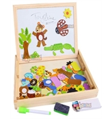 Toyshine Wooden Magnetic Educational Toy Easel Art Animal Puzzle for Kids