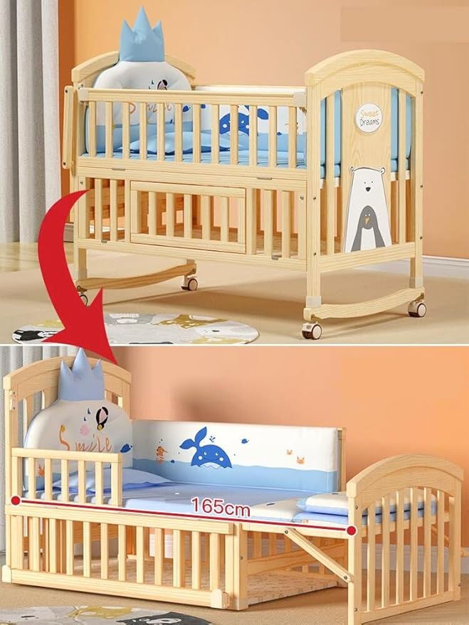 BabyTeddy 9 in 1 Patented Multifunctional Baby Crib