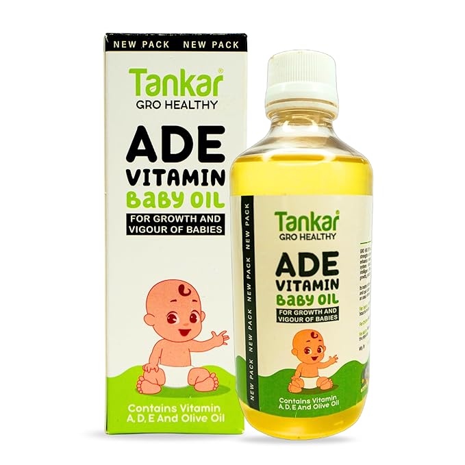 TANKAR Ayurvedic AD vitamin baby massage oil growmed for new born babies Fairness Moisturizer Organi