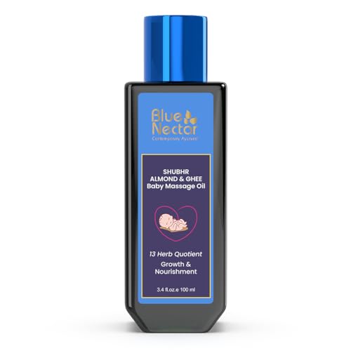 Blue Nectar Ayurvedic Baby Oil with Organic Ghee 100 persent Natural Baby Massage Oil With Coconut O