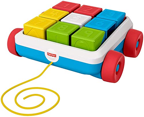 Fisher Price Pull Along Activity Blocks Colorful Stacking and Sorting Toy