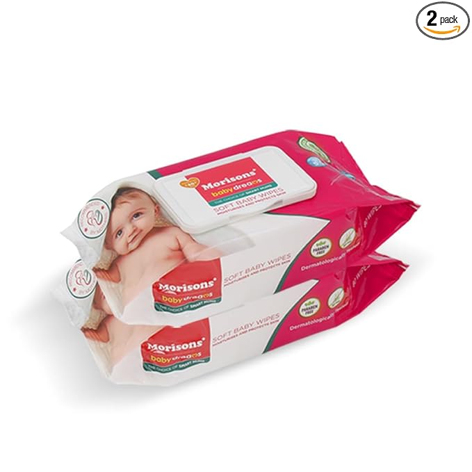 Morisons Baby Wipes – 144 Count, Soft & Alcohol-Free Wipes