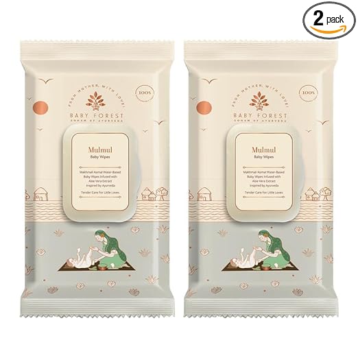 Baby Forest Ultra-Soft Organic Wipes – 72x2 Pack, Aloe