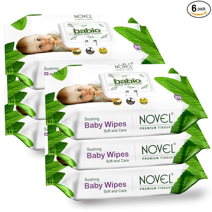 NOVEL Wet Wipes with Lid – 480 Count | Aloe & Chamomile