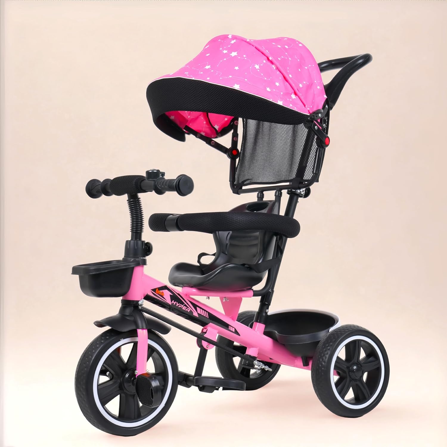 Luusa Hyper 500 PRO InfantTricycle with Canopy – Pink