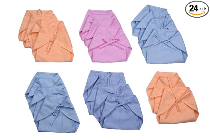 DOLPHERS Cotton Langot Nappy for New Born Baby (Pack of 24, 0–6 Months)
