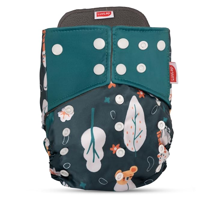 LuvLap Reusable Bamboo Charcoal Baby Cloth Diapers – Soft, Leak-Proof LuvLap Diaper for Newborns & Toddlers