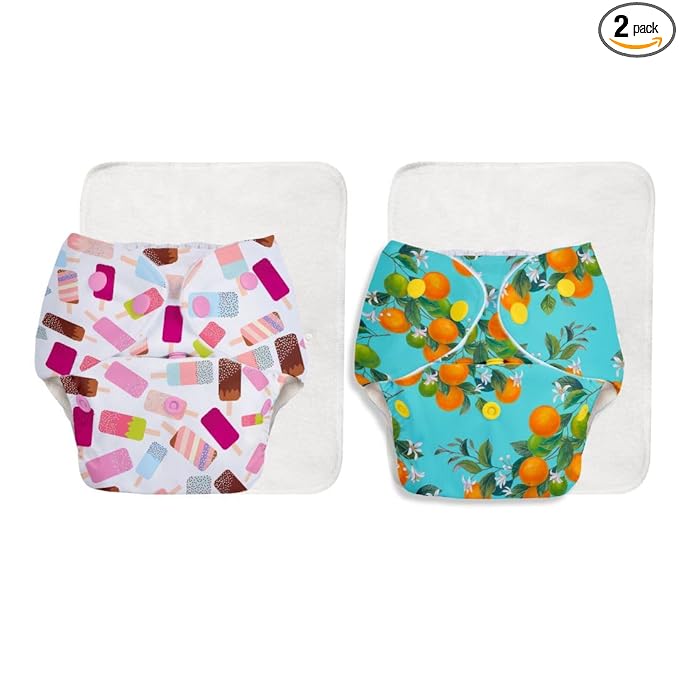 SuperBottoms BASIC Cloth Diaper Pack of 2 – Reusable Diaper for Babies (3 Months–3 Years), Adjustable & Washable